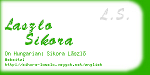 laszlo sikora business card